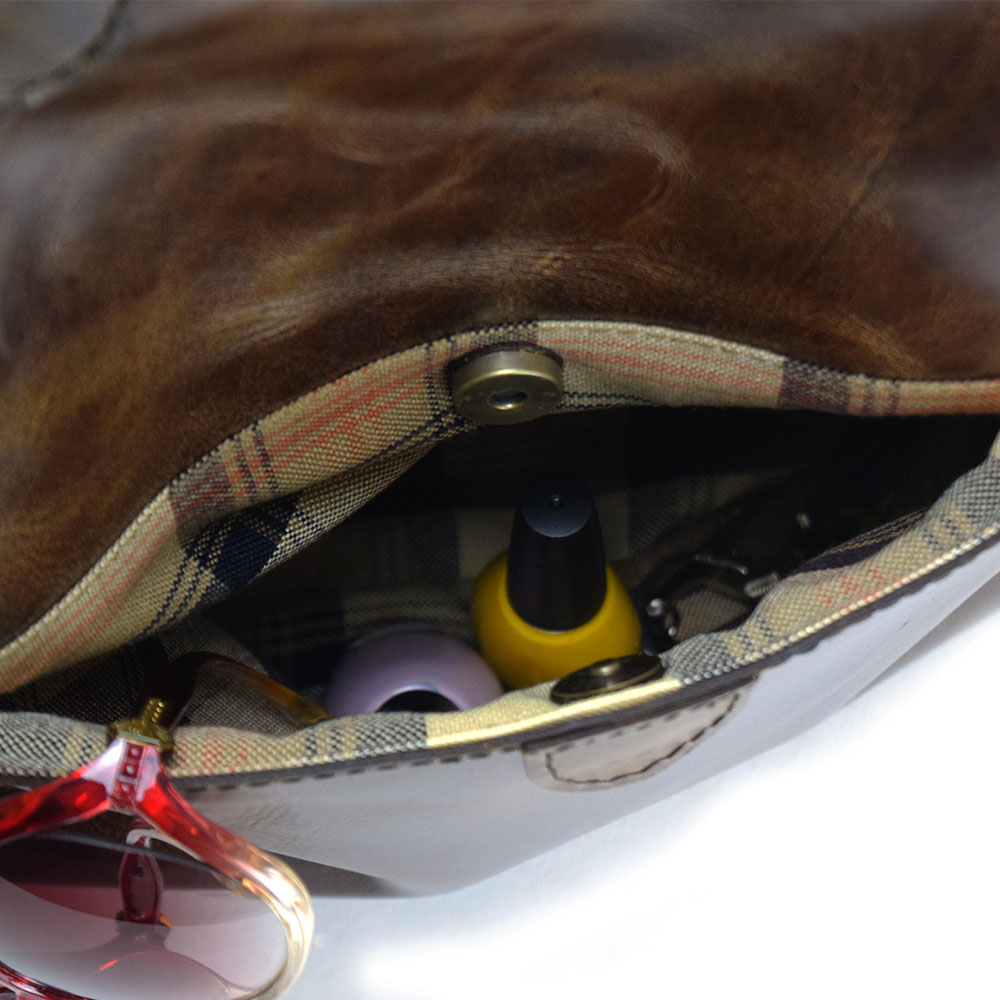 Backpack convertible a bolso de mano dama 100% piel - color chocolate - Imagen 10