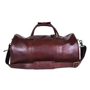 Maleta Duffel Bag Grande 100% Piel Color Marrón + estuche gratis!!