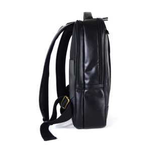 Backpack doble compartimento para Laptop 16” - 100% piel negra