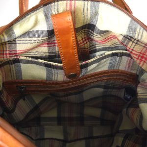 Backpack convertible a bolso de mano dama 100% piel - color miel