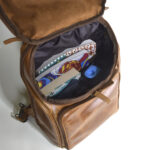 Backpack de viaje XL 100% piel pull up miel+ estuche gratis!! - Imagen 5